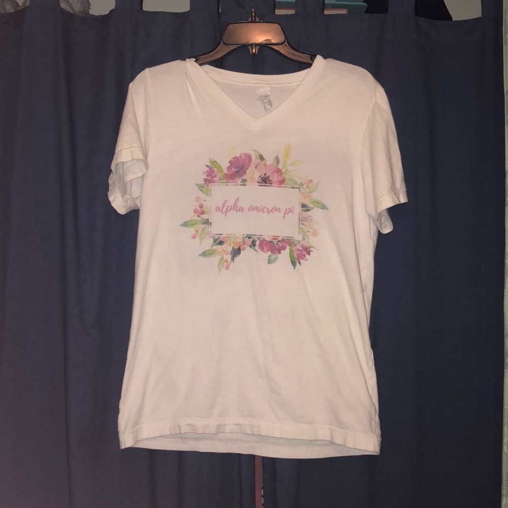 Alps omicron pi (aoii) fitted t-shirt.